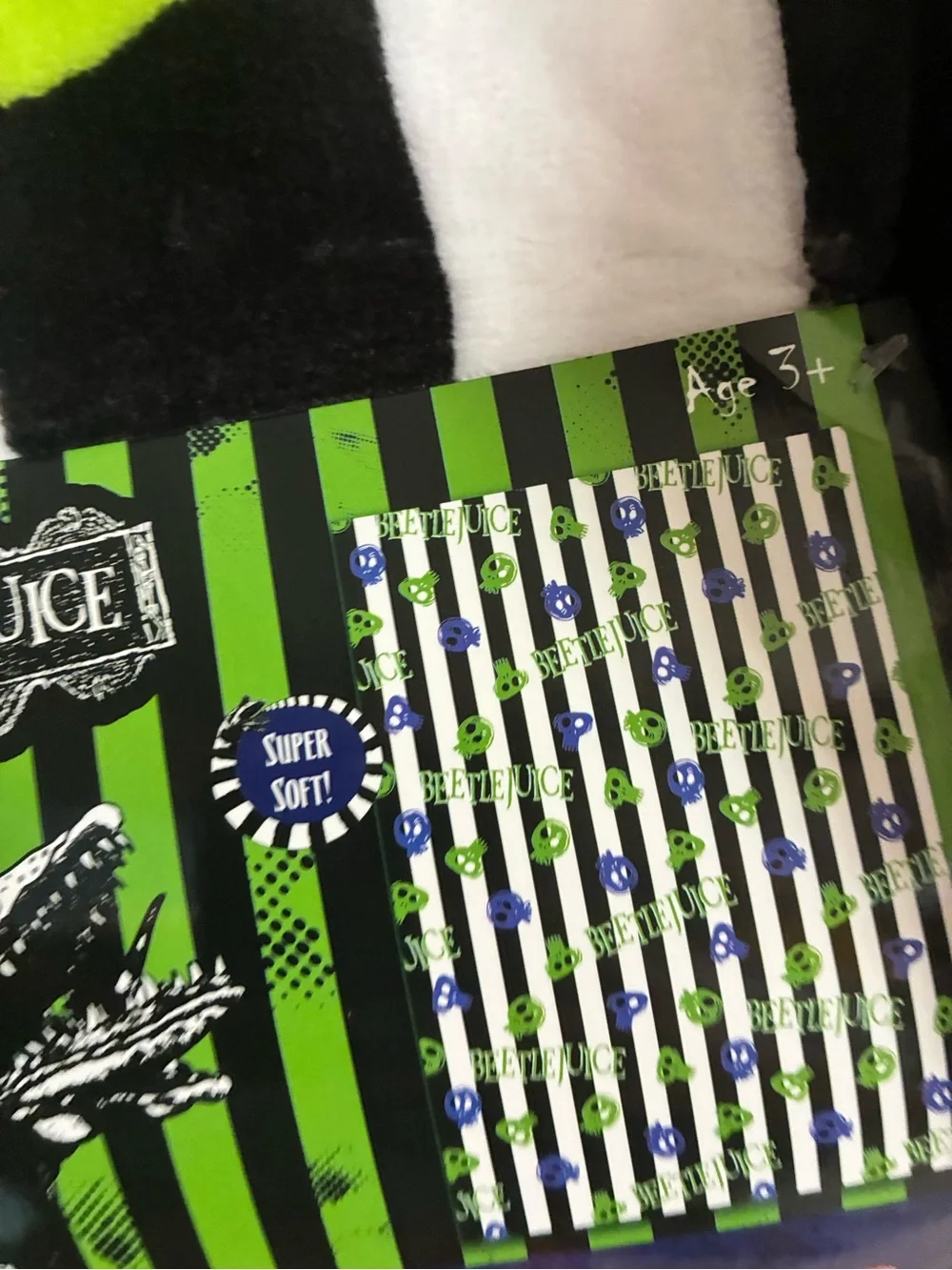 Beetlejuice Plush throw blanket